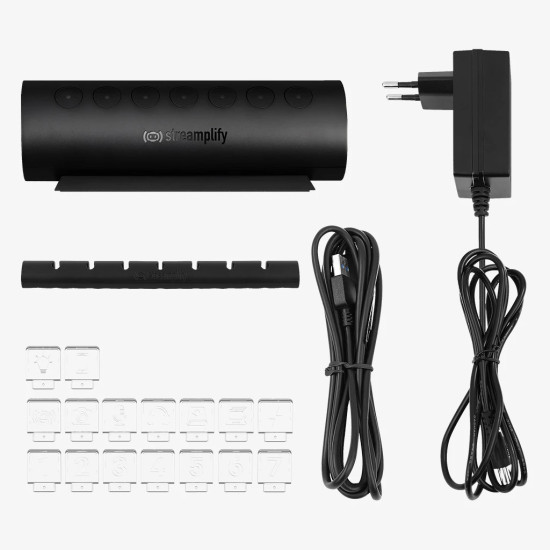 Streamplify стрийминг хъб/дек Streaming HUB CTRL 7 RGB - 7 x USB-A - SPUH-HC71217.11 Streamplify стрийминг хъб/дек Streaming HUB CTRL 7 RGB - 7 x USB-A - SPUH-HC71217.11
