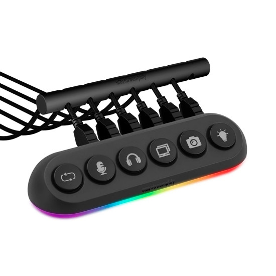 Streamplify стрийминг хъб/дек Streaming HUB DECK 5 RGB - 5 x USB-A - SPUH-HD51217.11 Streamplify стрийминг хъб/дек Streaming HUB DECK 5 RGB - 5 x USB-A - SPUH-HD51217.11