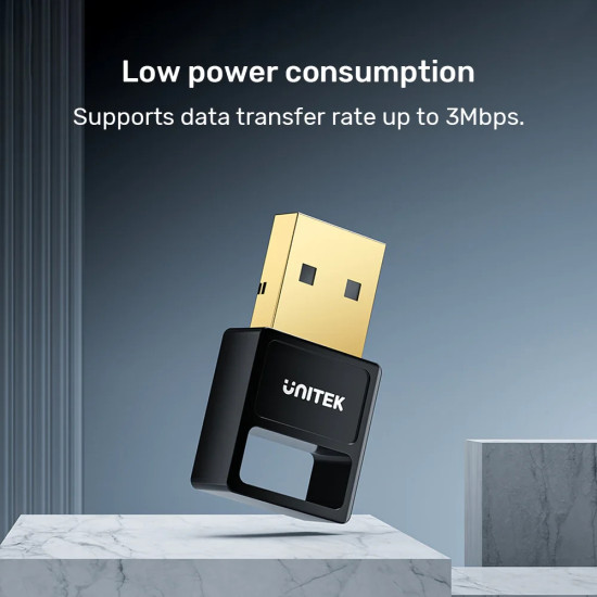 Unitek блутут адаптер Bluetooth 5.3 USB adapter, black - B105B Unitek блутут адаптер Bluetooth 5.3 USB adapter, black - B105B
