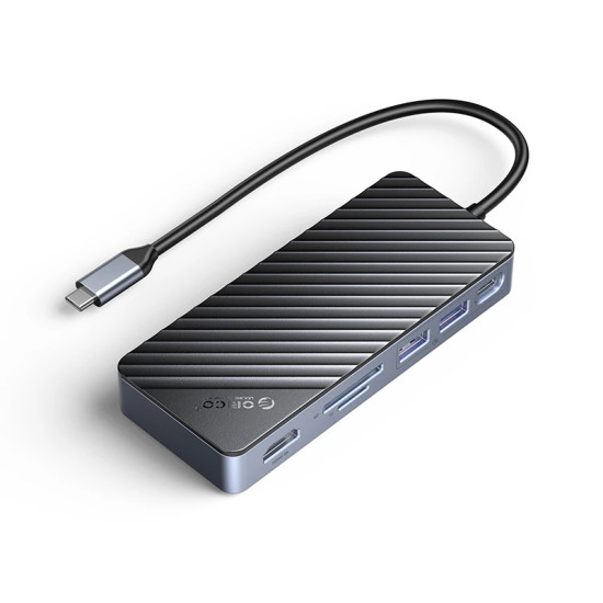 Orico докинг станция Portable Docking station M.2 SATA/NVMe - HDMI, USB3.2-A x 2, USB-C (10Gbps) x 1,USB-C (PD100W), SD/TF - OM28P-G2-BK Orico докинг станция Portable Docking station M.2 SATA/NVMe - HDMI, USB3.2-A x 2, USB-C (10Gbps) x 1,USB-C (PD100W), SD/TF - OM28P-G2-BK