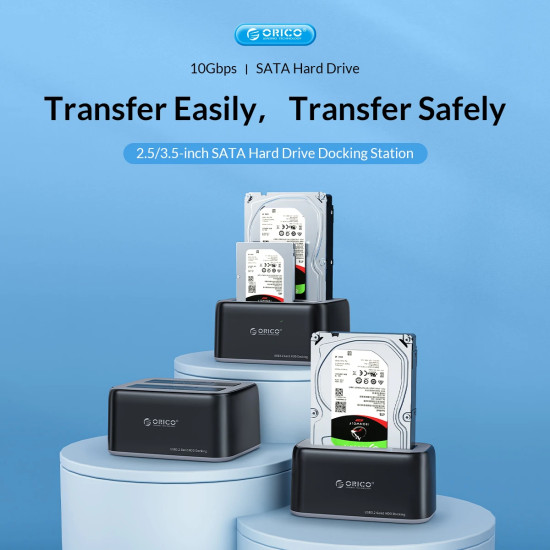 Orico докинг станция Storage - HDD/SSD Dock - 2 BAY 2.5/3.5 USB-C/USB-A - 6829C3-V1 Orico докинг станция Storage - HDD/SSD Dock - 2 BAY 2.5/3.5 USB-C/USB-A - 6829C3-V1
