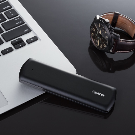 Apacer Външен SSD диск Portable SSD AS721 1TB USB-C 3.2 Gen 2/USB-A 3.2 Gen 1, Military-Grade, Shockproof, Black Apacer Външен SSD диск Portable SSD AS721 1TB USB-C 3.2 Gen 2/USB-A 3.2 Gen 1, Military-Grade, Shockproof, Black