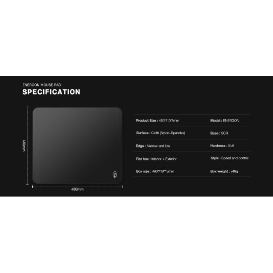 Lamzu професионален геймърски пад за мишка Gaming Mousepad Energon - SCR Base, 480 x 410 mm Lamzu професионален геймърски пад за мишка Gaming Mousepad Energon - SCR Base, 480 x 410 mm