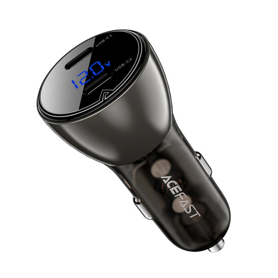 Acefast зарядно за кола Fast Charger Car PD3.0 60W - B10 - USB-C x 2, Metal, Black Acefast зарядно за кола Fast Charger Car PD3.0 60W - B10 - USB-C x 2, Metal, Black