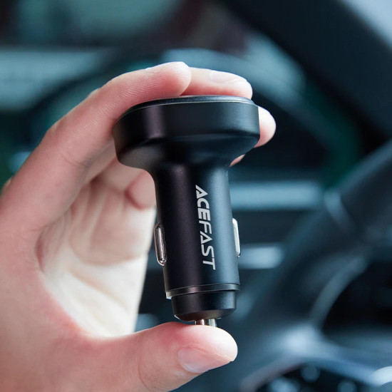 Acefast зарядно за кола Fast Charger Car PD3.0 66W - B9 - USB-C x 1, USB-A x 2, Black Acefast зарядно за кола Fast Charger Car PD3.0 66W - B9 - USB-C x 1, USB-A x 2, Black