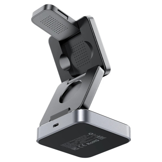 Acefast настолно устройство за безжично зареждане Desktop 3-in-1 Wireless Charging Holder - E20 Black Acefast настолно устройство за безжично зареждане Desktop 3-in-1 Wireless Charging Holder - E20 Black