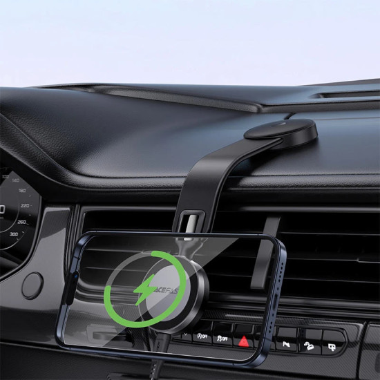 Acefast Стойка за телефон за кола Car phone holder - Magnetic Charging, 360 degree - D37 Black Acefast Стойка за телефон за кола Car phone holder - Magnetic Charging, 360 degree - D37 Black