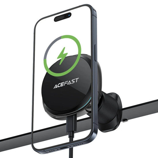 Acefast Стойка за телефон за кола Car phone holder - for Air vent, Wireless Magnetic Wireless Charging - D31 - Black Acefast Стойка за телефон за кола Car phone holder - for Air vent, Wireless Magnetic Wireless Charging - D31 - Black
