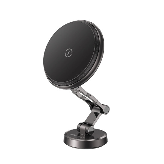 Acefast Зареждаща стойка за телефон за кола Car phone holder - MAG-Charging 15W, Metal, Magnetic Ring, 360 deg, Foldable - D30 - Black Acefast Зареждаща стойка за телефон за кола Car phone holder - MAG-Charging 15W, Metal, Magnetic Ring, 360 deg, Foldable - D30 - Black