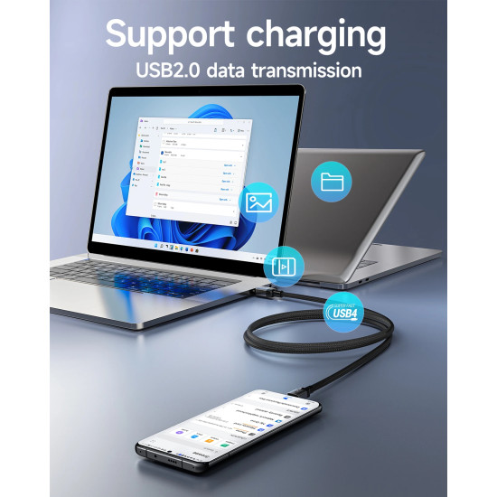 Acefast Кабел USB-C to USB-C Cable 60W Nylon Braided 1.20m - C9-03 - Black Acefast Кабел USB-C to USB-C Cable 60W Nylon Braided 1.20m - C9-03 - Black