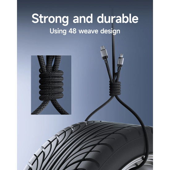Acefast Кабел USB-C to USB-C Cable 60W Nylon Braided 1.20m - C9-03 - Black Acefast Кабел USB-C to USB-C Cable 60W Nylon Braided 1.20m - C9-03 - Black