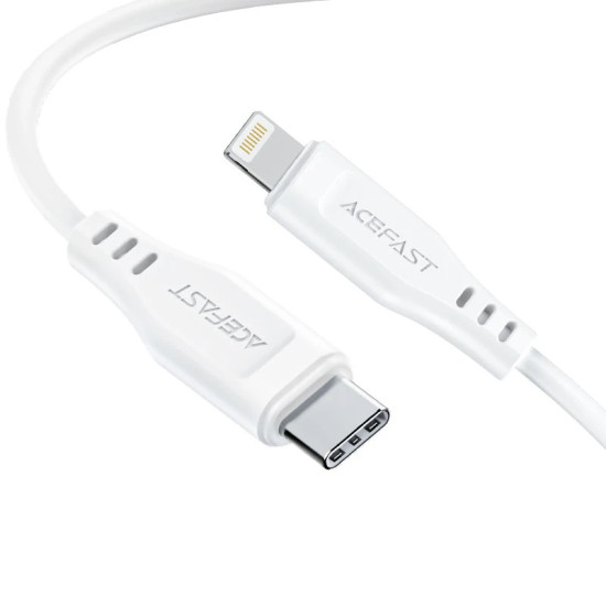 Acefast Кабел USB-C to Lightning Cable 30W 1.20m MFI Certified TPE - C3-01 - White Acefast Кабел USB-C to Lightning Cable 30W 1.20m MFI Certified TPE - C3-01 - White
