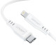 Acefast Кабел USB-C to Lightning Cable 30W 1.20m MFI Certified TPE - C3-01 - White Acefast Кабел USB-C to Lightning Cable 30W 1.20m MFI Certified TPE - C3-01 - White