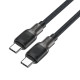 Acefast Кабел USB-C to USB-C Cable 60W Silicone braid 1.2m - C10-03 - Black Acefast Кабел USB-C to USB-C Cable 60W Silicone braid 1.2m - C10-03 - Black