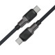 Acefast Кабел USB-C to USB-C Cable 60W Silicone braid 1.2m - C10-03 - Black Acefast Кабел USB-C to USB-C Cable 60W Silicone braid 1.2m - C10-03 - Black