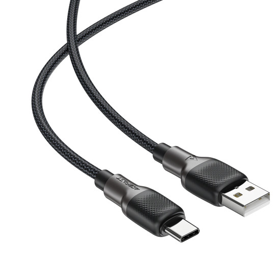 Acefast Кабел USB-A to USB-C Cable 3A 1.2m - C10-04 - Black Acefast Кабел USB-A to USB-C Cable 3A 1.2m - C10-04 - Black