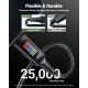 Acefast Кабел USB-C to USB-C Cable 100W 1.2m with LED display - C7-03 - Black Acefast Кабел USB-C to USB-C Cable 100W 1.2m with LED display - C7-03 - Black