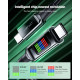 Acefast Кабел USB-C to USB-C Cable 100W 1.2m with LED display - C7-03 - Black Acefast Кабел USB-C to USB-C Cable 100W 1.2m with LED display - C7-03 - Black