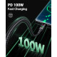 Acefast Кабел USB-C to USB-C Cable 100W 1.2m with LED display - C7-03 - Black Acefast Кабел USB-C to USB-C Cable 100W 1.2m with LED display - C7-03 - Black