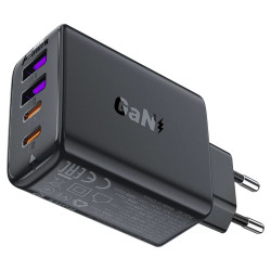 Acefast Универсално зарядно за стена Charger Wall GaN PD45W - A61 - USB-C x 2, USB-A x 2, Black