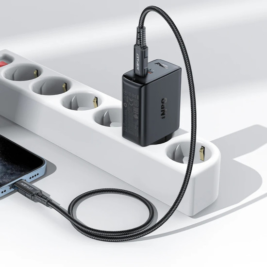 Acefast Универсално зарядно за стена Charger Wall GaN PD50W - A29 - USB-C x 2, Black Acefast Универсално зарядно за стена Charger Wall GaN PD50W - A29 - USB-C x 2, Black
