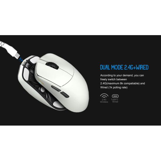 Lamzu професионална геймърска мишка MAYA X 8K - Wireless Gaming Mouse - Black Lamzu професионална геймърска мишка MAYA X 8K - Wireless Gaming Mouse - Black