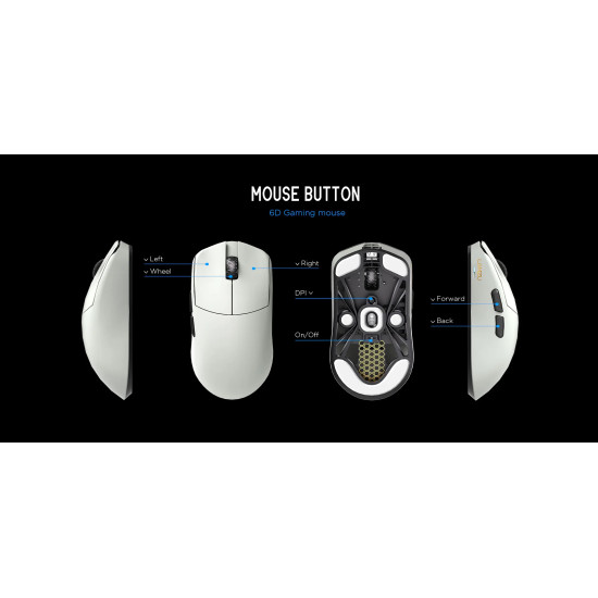 Lamzu професионална геймърска мишка MAYA X 8K - Wireless Gaming Mouse - Black Lamzu професионална геймърска мишка MAYA X 8K - Wireless Gaming Mouse - Black
