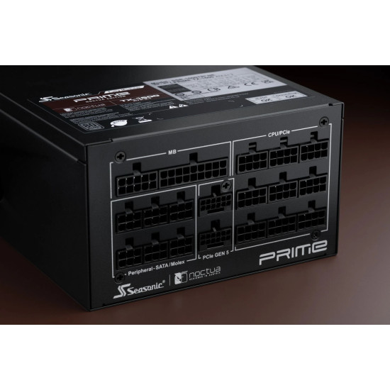 Seasonic захранване PSU ATX 3.1 1600W Titanium PCIe Gen 5 - PRIME NOCTUA EDITION TX-1600 - SSR-1600TR2-NE