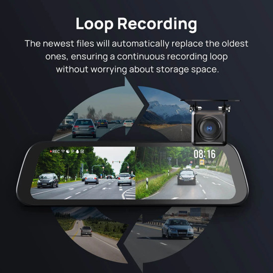 70mai комплект огледало и камера за задно виждане видеорегистратор Rearview Dash Cam 3K HDR Set - S500 70mai комплект огледало и камера за задно виждане видеорегистратор Rearview Dash Cam 3K HDR Set - S500