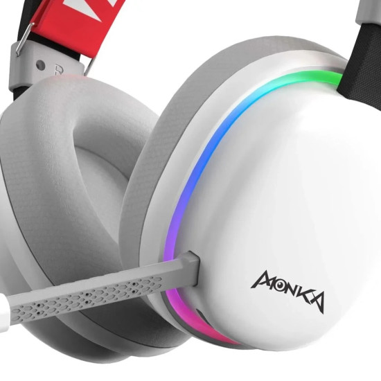 Marvo безжични геймърски слушалки Gaming Headphones Monka Echo RS - Bluetooth, 2.4G, RGB - MARVO-HG9070W Marvo безжични геймърски слушалки Gaming Headphones Monka Echo RS - Bluetooth, 2.4G, RGB - MARVO-HG9070W