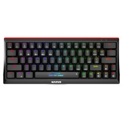 Marvo безжична механична геймърска клавиатура Wireless Gaming Mechanical keyboard Hecate 61WR Black - KG962W-R - Bluetooth 5.0, 63 keys