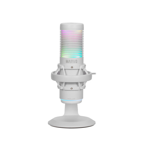Marvo Геймърски микрофон Gaming USB Microphone Blast 60 White - MIC-07 WH - USB, RGB Marvo Геймърски микрофон Gaming USB Microphone Blast 60 White - MIC-07 WH - USB, RGB