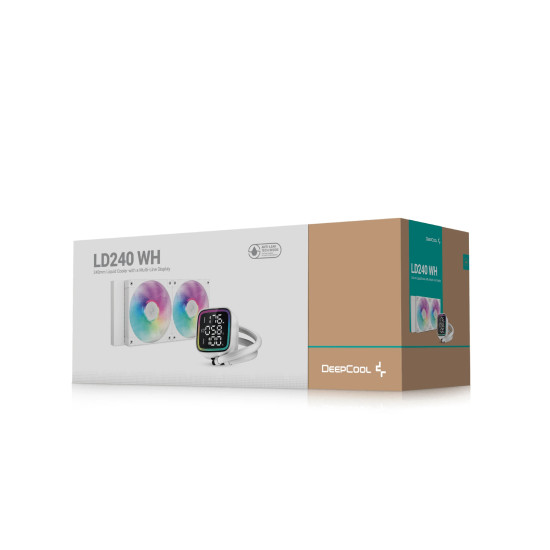 DeepCool водно охлаждане Water Cooling LD240 WH - LED Display, A-RGB DeepCool водно охлаждане Water Cooling LD240 WH - LED Display, A-RGB