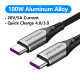 Vention Кабел USB 2.0 Type-C to Type-C - 1.0M Black 5A Fast Charge - TAEHF Vention Кабел USB 2.0 Type-C to Type-C - 1.0M Black 5A Fast Charge - TAEHF