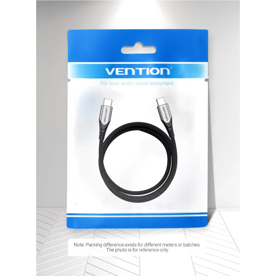 Vention Кабел USB 2.0 Type-C to Type-C - 1.0M Black 5A Fast Charge - TAEHF Vention Кабел USB 2.0 Type-C to Type-C - 1.0M Black 5A Fast Charge - TAEHF