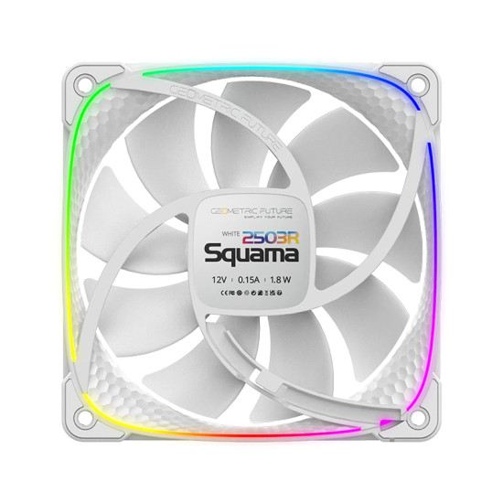 Geometric Future вентилатор Squama 2503R, REVERSE Fan, 120mm, ARGB, White Geometric Future вентилатор Squama 2503R, REVERSE Fan, 120mm, ARGB, White