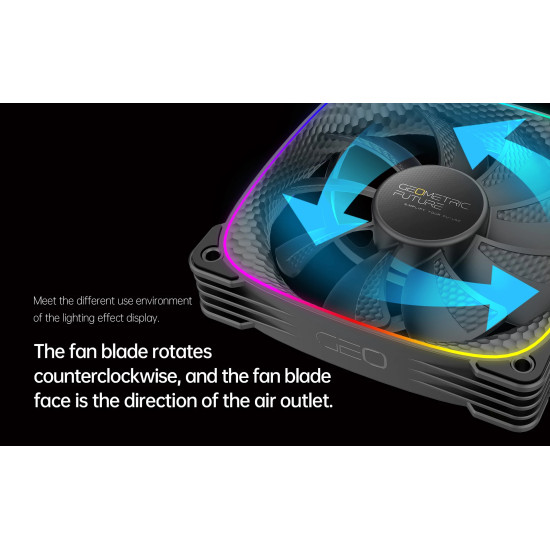 Geometric Future вентилатор Squama 2503R, REVERSE Fan, 120mm, ARGB, White Geometric Future вентилатор Squama 2503R, REVERSE Fan, 120mm, ARGB, White