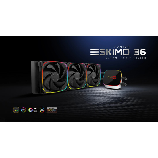 Geometric Future водно охлаждане Water Cooling - Eskimo Junior 36 Black - LGA1700/AM5 Geometric Future водно охлаждане Water Cooling - Eskimo Junior 36 Black - LGA1700/AM5