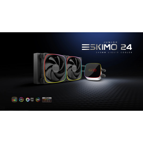 Geometric Future водно охлаждане Water Cooling - Eskimo Junior 24 Black - LGA1700/AM5 Geometric Future водно охлаждане Water Cooling - Eskimo Junior 24 Black - LGA1700/AM5
