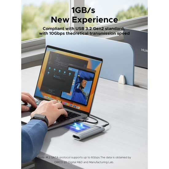 Orico външна кутия за диск Storage - Case - M.2 NVMe M-key 10 Gbps, Silicone Protective Case, USB-C/A - AXM2-G2-V1-GY Orico външна кутия за диск Storage - Case - M.2 NVMe M-key 10 Gbps, Silicone Protective Case, USB-C/A - AXM2-G2-V1-GY