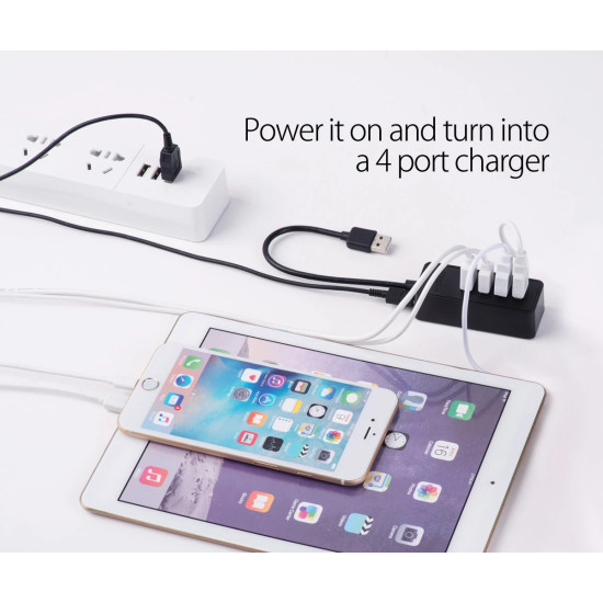 Orico хъб USB2.0 HUB 4 port - USB/Micro USB input, Black - W5P-U2-030-BK-EP Orico хъб USB2.0 HUB 4 port - USB/Micro USB input, Black - W5P-U2-030-BK-EP