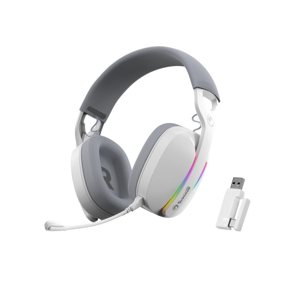 Marvo безжични геймърски слушалки Gaming Headphones Pulz 70W WH - Bluetooth, 2.4G - MARVO-HG9086W-WH Marvo безжични геймърски слушалки Gaming Headphones Pulz 70W WH - Bluetooth, 2.4G - MARVO-HG9086W-WH