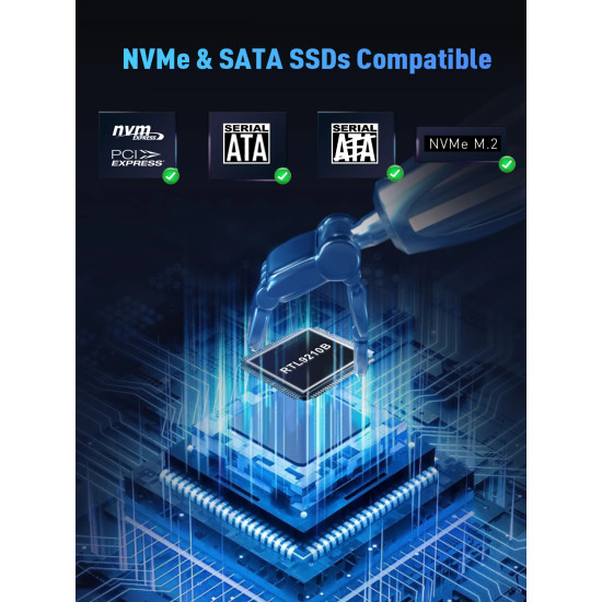 VCom външна кутия за диск Storage Case - M.2 NVMe/SATA/NGFF M/B key - 10Gbps USB3.1 Type-C/A - CU850SN VCom външна кутия за диск Storage Case - M.2 NVMe/SATA/NGFF M/B key - 10Gbps USB3.1 Type-C/A - CU850SN