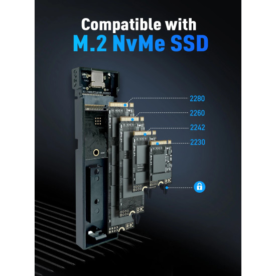 VCom външна кутия за диск Storage Case - M.2 NVMe M/B key - 10Gbps USB3.1 Type-C/A - CU850N VCom външна кутия за диск Storage Case - M.2 NVMe M/B key - 10Gbps USB3.1 Type-C/A - CU850N