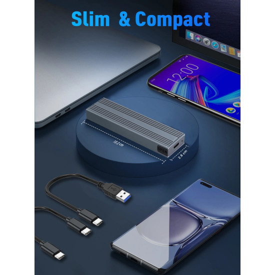 VCom външна кутия за диск Storage Case - M.2 NVMe M/B key - 10Gbps USB3.1 Type-C/A - CU850N VCom външна кутия за диск Storage Case - M.2 NVMe M/B key - 10Gbps USB3.1 Type-C/A - CU850N