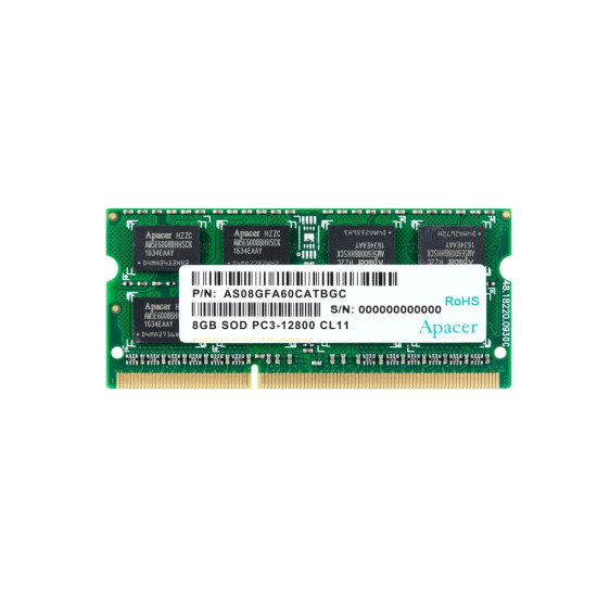 Apacer памет RAM 8GB DDR3 SODIMM 512x8 1600MHz - AS08GFA60CATBGC Apacer памет RAM 8GB DDR3 SODIMM 512x8 1600MHz - AS08GFA60CATBGC