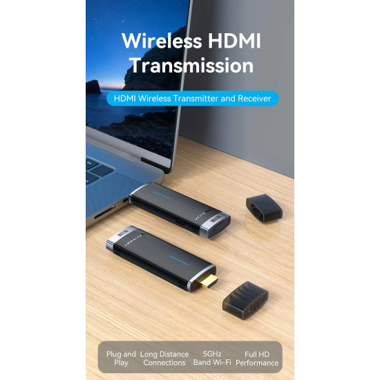 Vention безжичен трансмитер Wireless HDMI Transmitter - ADCB0 Vention безжичен трансмитер Wireless HDMI Transmitter - ADCB0