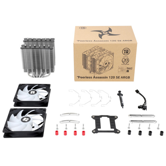 Thermalright охладител CPU Cooler Peerless Assassin 120 SE A-RGB - Dual-Tower - LGA1851/LGA1700/AM5 Thermalright охладител CPU Cooler Peerless Assassin 120 SE A-RGB - Dual-Tower - LGA1851/LGA1700/AM5