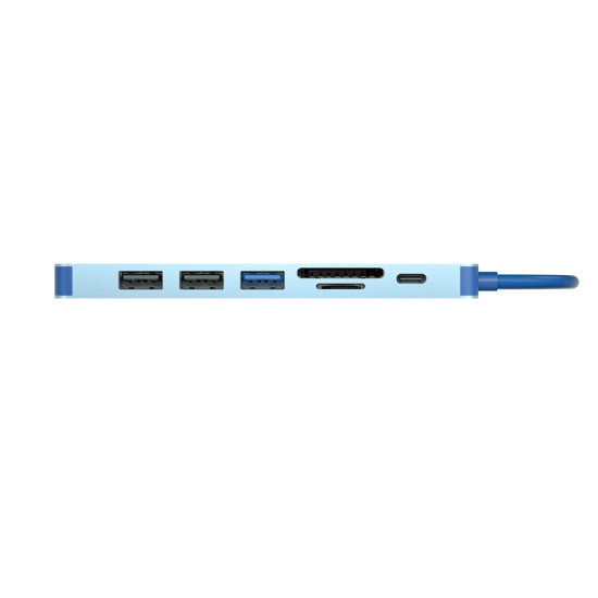 VCom докинг станция Docking Station Type-C 7-in-1 - CUE18 - PD3.0 100W, HDMI, USB3.0 x 1, USB2.0 x 2, SD, TF