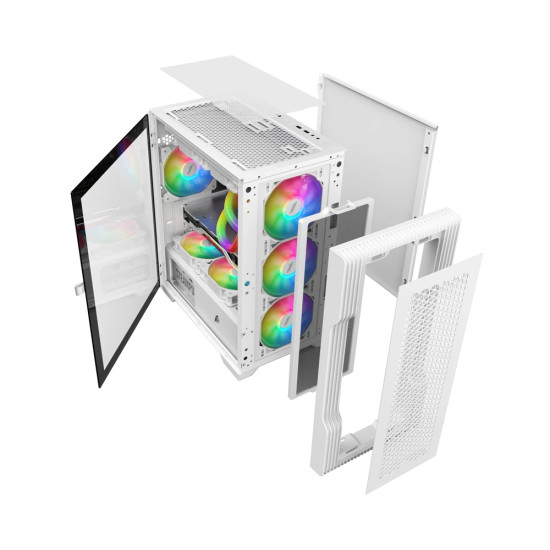 1stPlayer кутия Case mATX - TRILOBITE T3 Mesh White 1stPlayer кутия Case mATX - TRILOBITE T3 Mesh White